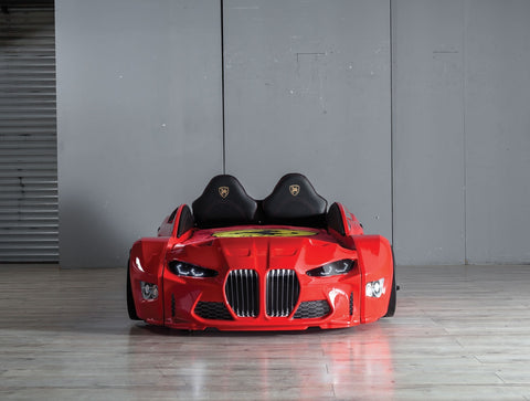 Forza Children's Novelty Kids Red Racing Car Bed - 3FT Single-Car Beds-Chic Concept