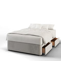Lisbon Art Deco Vertical Panels Bespoke Tall Headboard Divan Bed Base with Mattress Options-Divan Bed-Chic Concept