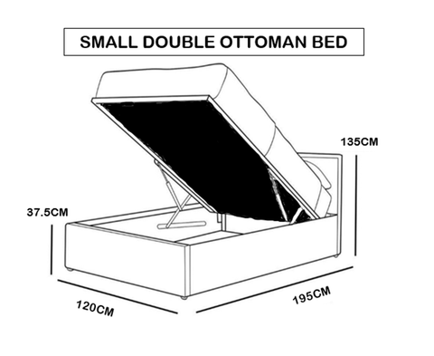 Amelia Chesterfield Headboard & Footplate Bespoke Ottoman Bed-Ottoman Bed-Chic Concept