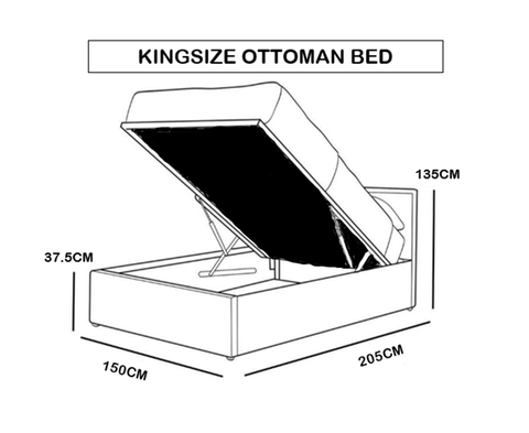 Amelia Chesterfield Headboard & Footplate Bespoke Ottoman Bed-Ottoman Bed-Chic Concept