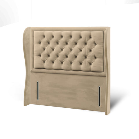 Haven Chesterfield Buttoned Border Fabric Upholstered Solitaire Winged Headboard with Ottoman Storage Bed & Mattress Options-Ottoman Bed-Chic Concept