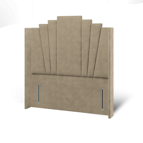 Gatsby Art Deco Fabric Upholstered Serenity Winged Headboard with Ottoman Storage Bed & Mattress Options-Ottoman Bed-Chic Concept