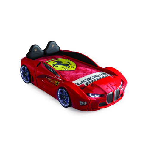 Forza Children's Novelty Kids Red Racing Car Bed - 3FT Single-Car Beds-Chic Concept