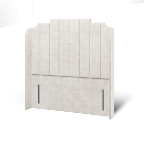 Lisbon Art Deco Fabric Upholstered Sierra Winged Headboard with Ottoman Storage Bed & Mattress Options-Ottoman Bed-Chic Concept