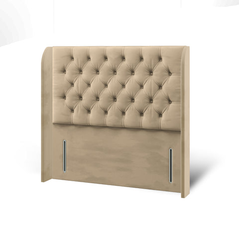Savoy Chesterfield Buttoned Fabric Upholstered Sierra Winged Headboard with Ottoman Storage Bed & Mattress Options-Ottoman Bed-Chic Concept