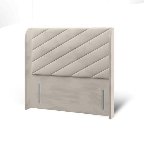 Athens Diagonal Panel Fabric Upholstered Sierra Winged Headboard with Ottoman Storage Bed & Mattress Options-Ottoman Bed-Chic Concept