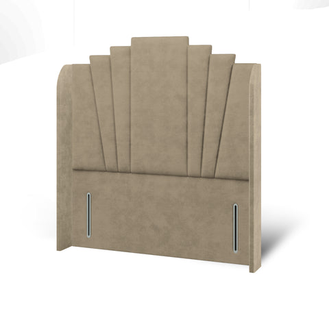 Gatsby Art Deco Fabric Upholstered Sierra Winged Headboard with Ottoman Storage Bed & Mattress Options-Ottoman Bed-Chic Concept