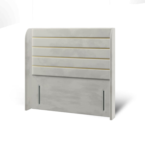 Eden Horizontal Panel Gold Strip Fabric Upholstered Sierra Winged Headboard with Ottoman Storage Bed & Mattress Options-Ottoman Bed-Chic Concept
