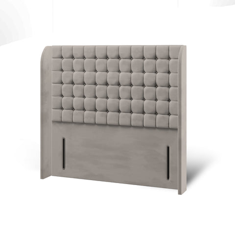 Harriett Small Cubic Top Curve Wing Bespoke Headboard Divan Base Storage Bed with Mattress Options-Divan Bed-Chic Concept