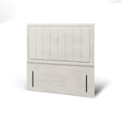 Bella Vertical Lines Border Fabric Upholstered Tall Headboard with Kids Ottoman Bed & Mattress Options-Kids Ottoman Bed-Chic Concept