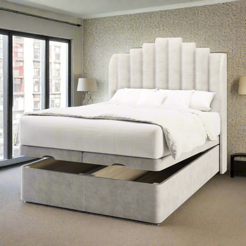 Coco Art Deco Fabric Upholstered Sierra Winged Headboard with Ottoman Storage Bed & Mattress Options-mws_apo_generated-Chic Concept