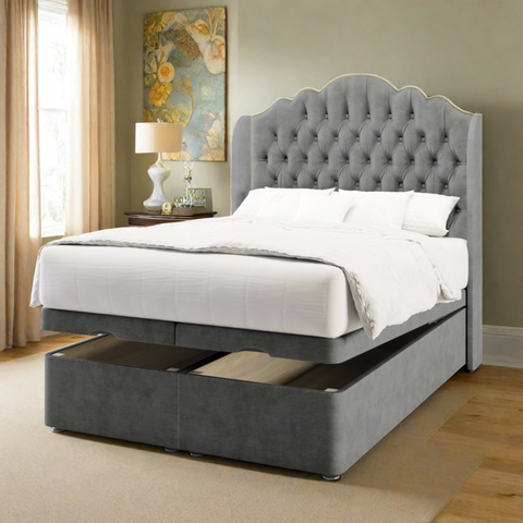 Amelia Chesterfield Fabric Upholstered Sierra Winged Headboard with Ottoman Storage Bed & Mattress Options-mws_apo_generated-Chic Concept
