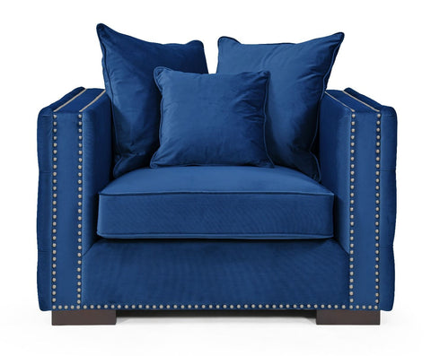 Royal Blue Velvet Moscow Sofa Sets-Fabric Sofa-Chic Concept