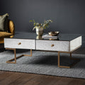 Amberley Antique Gold and Silver 4 Drawer Coffee Table-Coffee Table-Chic Concept