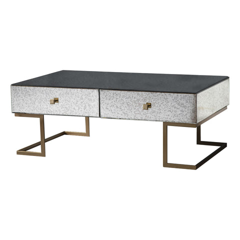 Amberley Antique Gold and Silver 4 Drawer Coffee Table-Coffee Table-Chic Concept