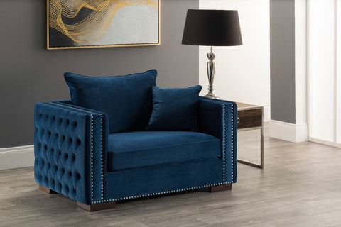 Royal Blue Velvet Moscow Sofa Sets-Fabric Sofa-Chic Concept