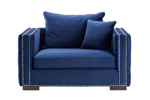 Royal Blue Velvet Moscow Sofa Sets-Fabric Sofa-Chic Concept