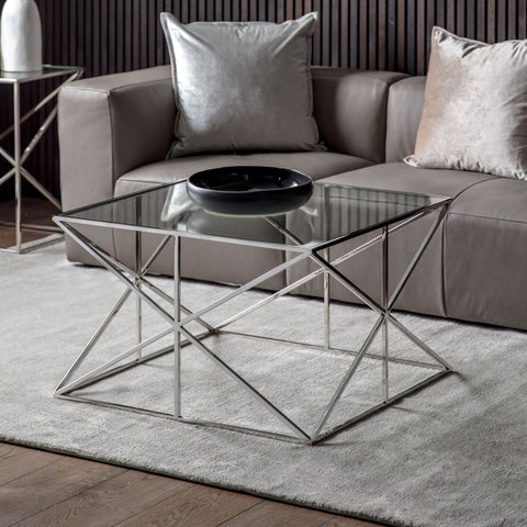 Silver Parma Glass Coffee Table-Coffee Table-Chic Concept