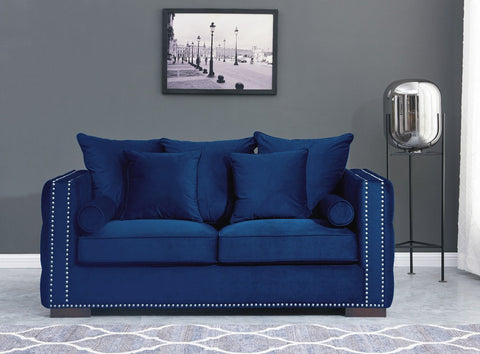 Royal Blue Velvet Moscow Sofa Sets-Fabric Sofa-Chic Concept