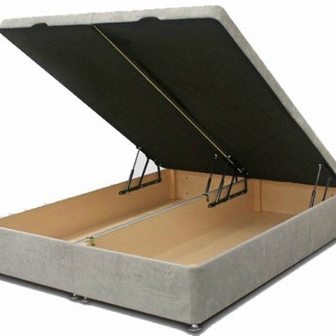 Ottoman Storage End Lift Fabric Upholstered Divan Base Bed Frame-Ottoman Bed-Chic Concept