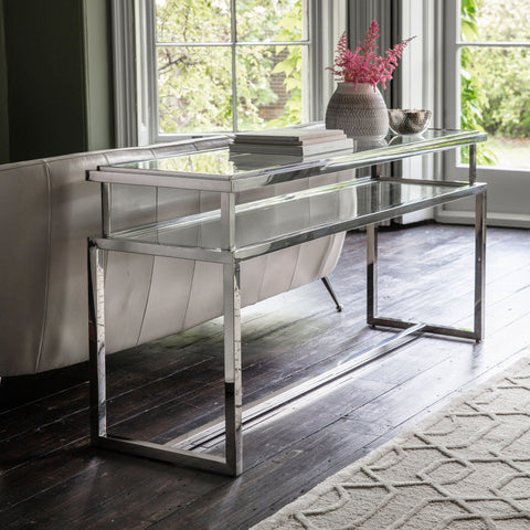 Salerno Silver Console Table-Console Table-Chic Concept