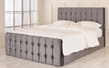 Vertical Panel Two Buttoned Sleigh Bed-Sleigh Bed-Chic Concept