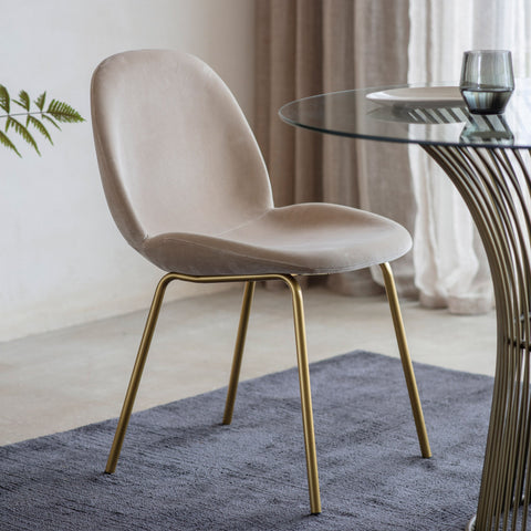 Oatmeal and Gold Flanagan Dining Chair-Dining Chairs-Chic Concept