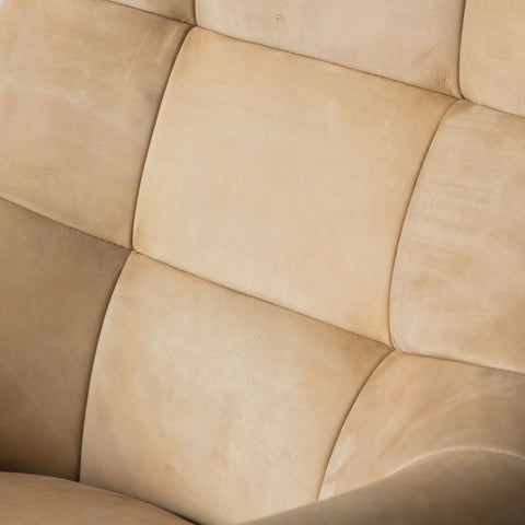 Bristol Saddle Tan Leather Swivel Chair-Occasional Chair-Chic Concept