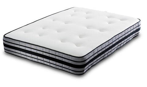3D Black 1000 Pocket Sprung Memory Foam 11" Micro Quilted Mattress-Pocket Sprung Mattress-Chic Concept