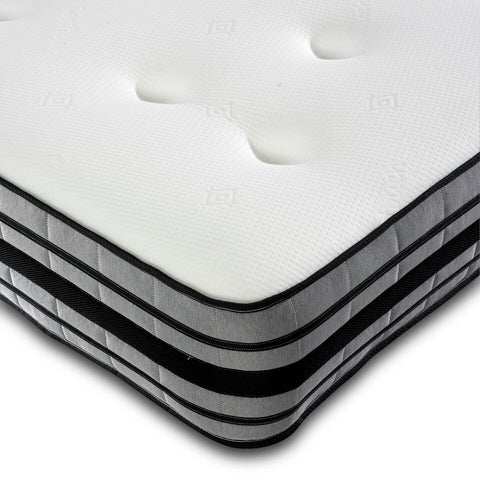 3D Black 1000 Pocket Sprung Memory Foam 11" Micro Quilted Mattress-Pocket Sprung Mattress-Chic Concept