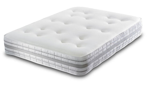 3D Grey 1000 Pocket Sprung Memory Foam 11" Micro Quilted Mattress-Pocket Sprung Mattress-Chic Concept