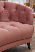 Seattle Pink Velvet Chesterfield Love Seat-Fabric Sofa-Chic Concept