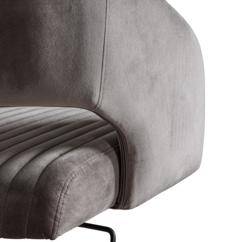 Murray Grey Velvet Swivel Chair-Occasional Chair-Chic Concept