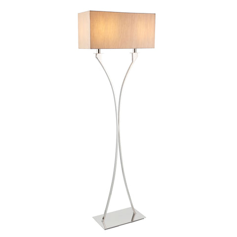 Vienna Beige Nickel Floor Lamp-Table Lamp-Chic Concept