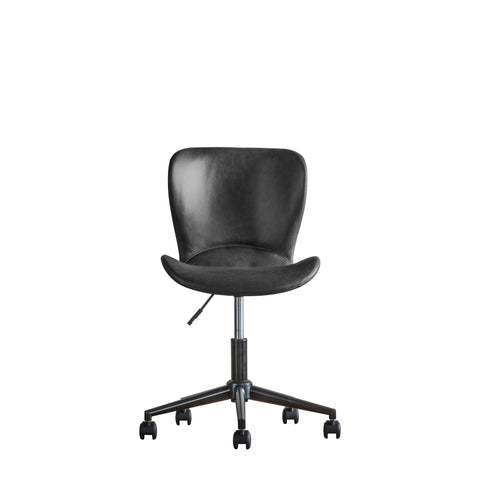 Mendel Charcoal Swivel Chair-Occasional Chair-Chic Concept
