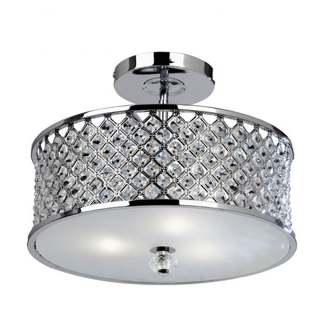 Hudson Chrome Crystal Ceiling Lamp-Ceiling Light-Chic Concept