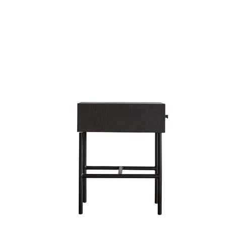 Black & Natural Cadbury 1 Drawer Bedside Table-Bedside Cabinet-Chic Concept