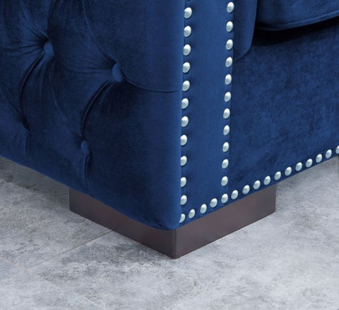 Royal Blue Velvet Moscow Sofa Sets-Fabric Sofa-Chic Concept