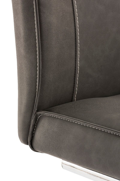 Aria Grey Faux Leather Dining Chair-Dining Chairs-Chic Concept