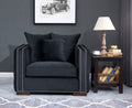 Black Velvet Moscow Sofa Sets-Fabric Sofa-Chic Concept