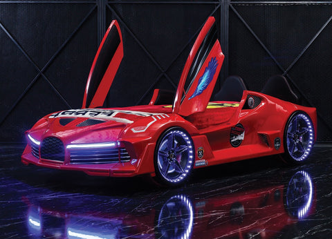 Aventa Children's Novelty Kids Red Racing Car Bed - 3FT Single-Car Beds-Chic Concept