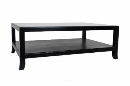 Modena Black Glass Coffee Table-Coffee Table-Chic Concept