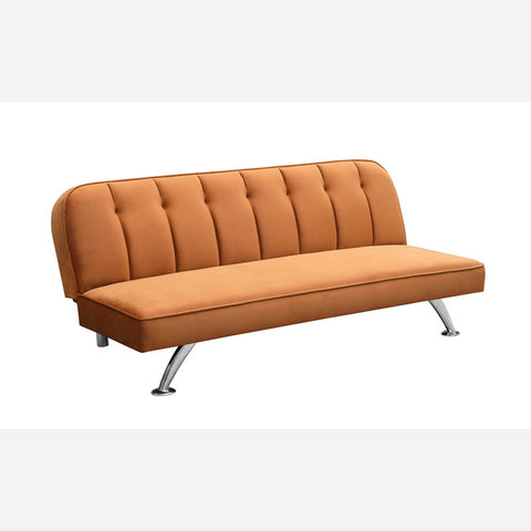 Brighton Orange Velvet Sofa Bed-Sofa Bed-Chic Concept