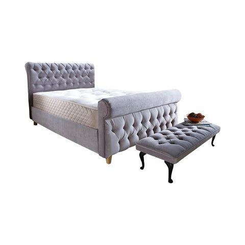 Buckingham Chesterfield Bespoke Sleigh Bed-Bed-Chic Concept