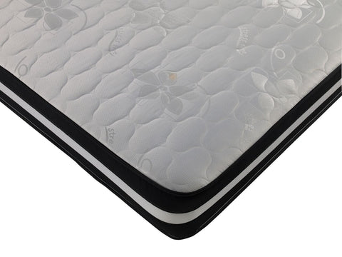 Black and Silver Quilted Border Open Coil Memory Foam Orthopaedic Mattress-Orthopaedic Mattress-Chic Concept