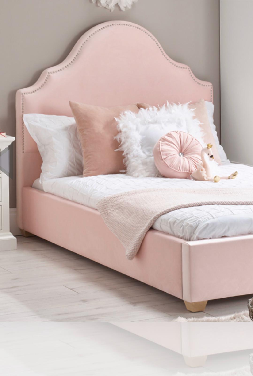 3FT Single Paris Pink Sleigh Bed – Chic Concept