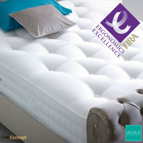 AVAX Lois FIRA Certified Ergonomic Pocket Sprung Hand Stitched Tufted Mattress-AVAX Mattress-Chic Concept