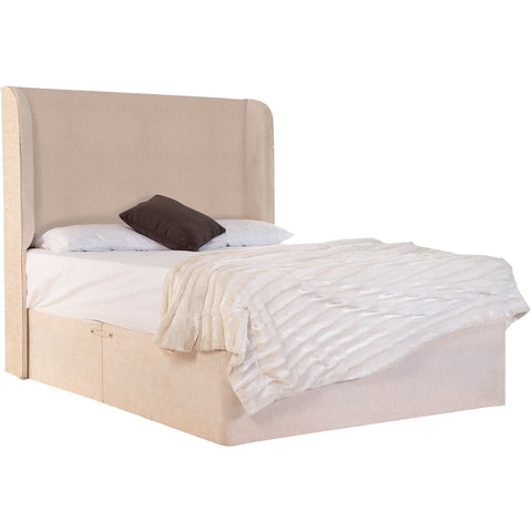 Madison Plain Design Top Curve Wing Bespoke Divan Base Storage Bed-Divan Bed-Chic Concept