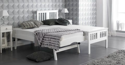 White Wooden Guest Bed-Wooden Bed-Chic Concept