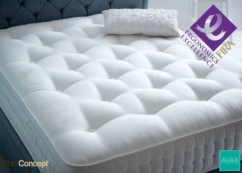 AVAX Rossa FIRA Certified Ergonomic Pocket Sprung Hand Stitched Tufted Mattress-AVAX Mattress-Chic Concept